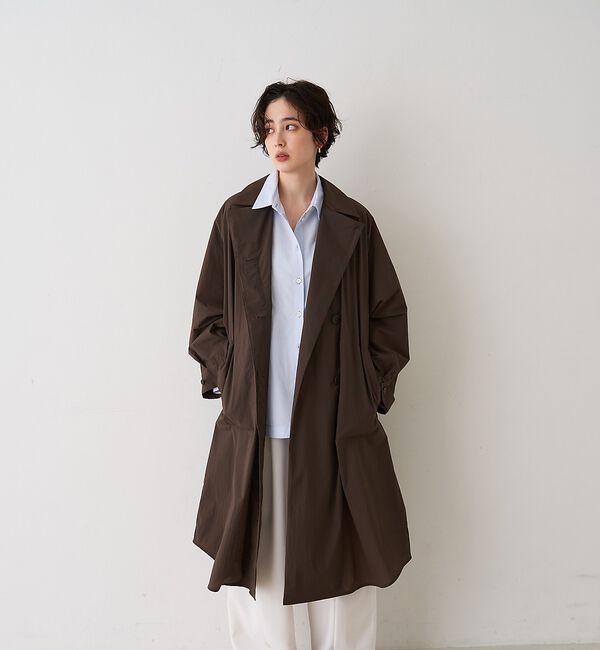 Rouge vif「NEWクリスピー撥水ライトロングコート」|ステンカラーコート|