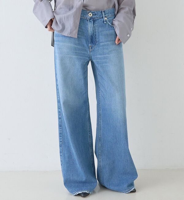 Rouge vif「【upper hights/アッパーハイツ】THE LAUREN フレアデニム」|デニム|ブルー