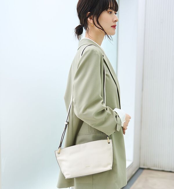 Rouge vif「【ORSETTO/オルセット】BARCA レザーミニショルダーバッグ」|ショルダー・メッセンジャー|アイボリー