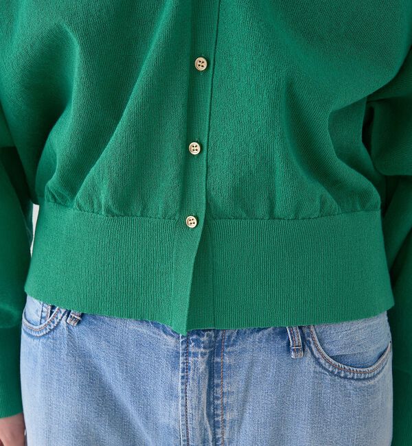 Rouge vif「ネックスリットVネックシアーカーディガン/ニット」|カーディガン|