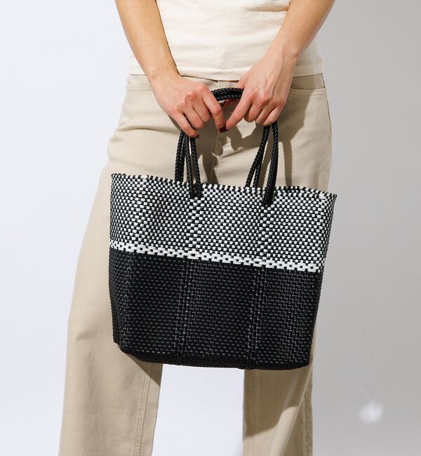 Rouge vif「【MOON BIRD/ムーンバード】手編みのメルカドバッグM/かごバッグ/軽量/」|かごバッグ|