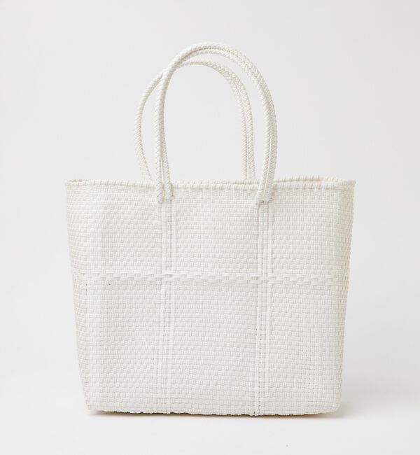 Rouge vif「【MOON BIRD/ムーンバード】手編みのメルカドバッグM/かごバッグ/軽量/」|かごバッグ|