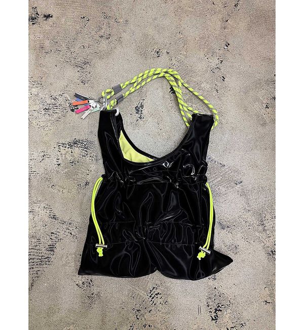 Rouge vif「【cheek/チーク】　TieredcodeoneShoulder/ティアードコ」|ショルダー・メッセンジャー|ブラック