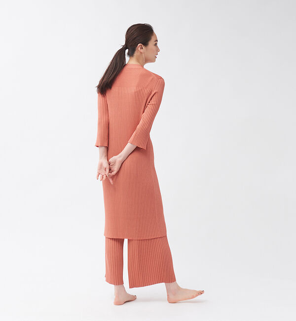 qualite「【WEB・一部店舗限定】《セットアップ対応》リブニットロングカーディガン」|カーディガン|