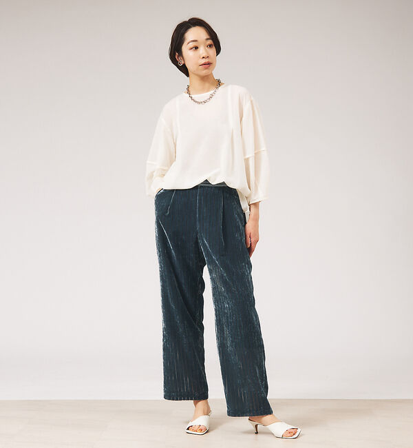 qualite「オパールストライプパンツ」|その他|