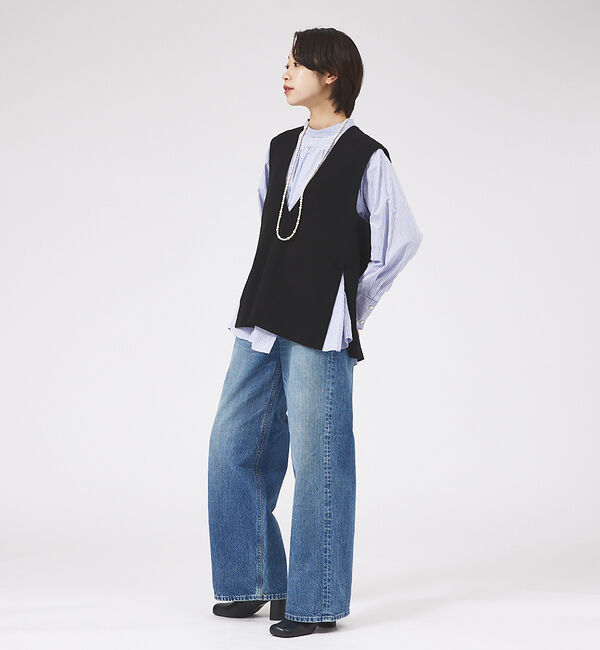 qualite「【セットアップ対応】ダブルクロススリットジレ」|ベスト・ジレ|