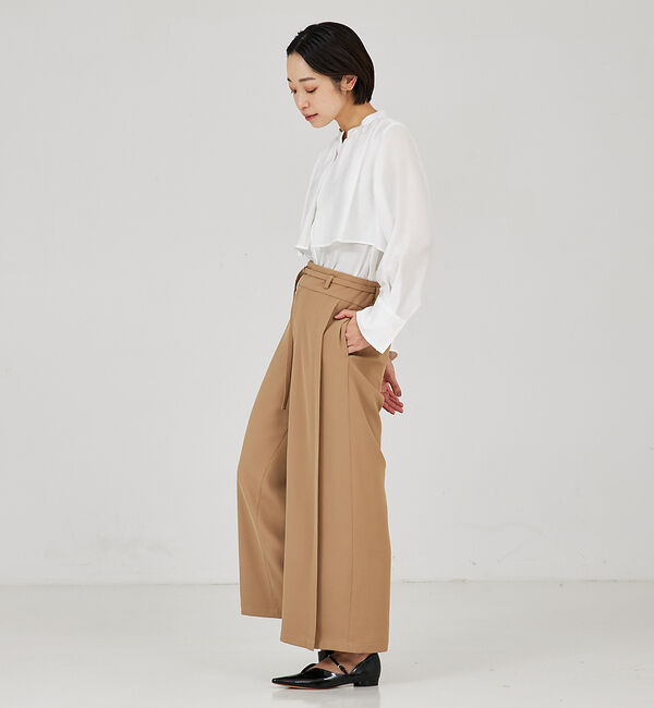 qualite「ベルテッドワイドフレアパンツ」|その他|