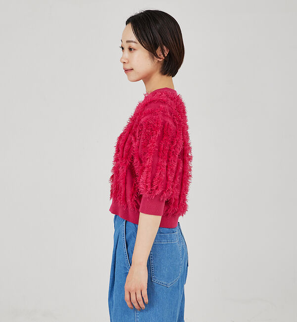 qualite「フリンジニットプルオーバー」|ニット・セーター|