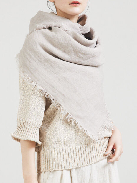 qualite「【ASAUCE MELER】フランダース産リネンガーゼストール」|マフラー|