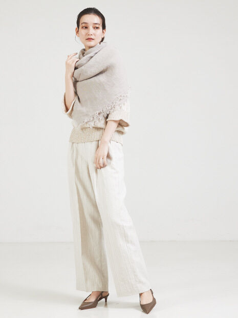 qualite「【ASAUCE MELER】フランダース産リネンガーゼストール」|マフラー|