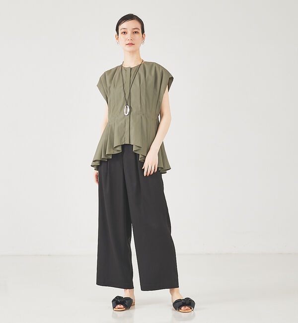 qualite「【PALOMA BARCELO】LEIRE　リボンフラットサンダル」|サンダル|