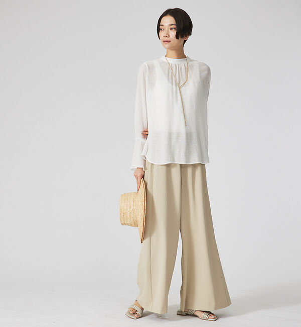 qualite「クレープブラウス」|シャツ・ブラウス|