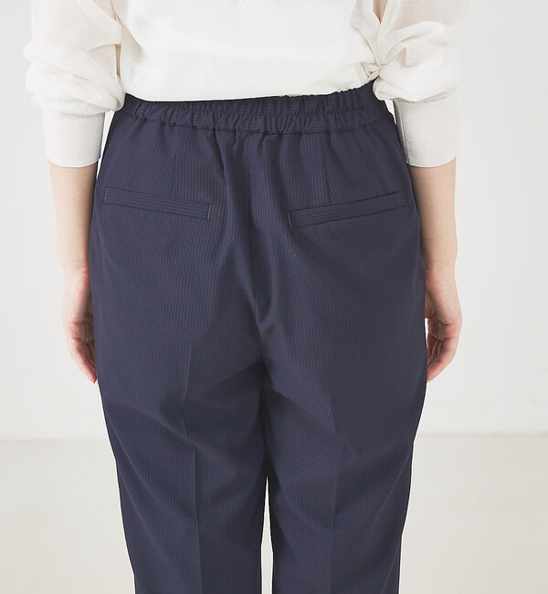 qualite「サッカーストライプタックテーパードパンツ」|その他|