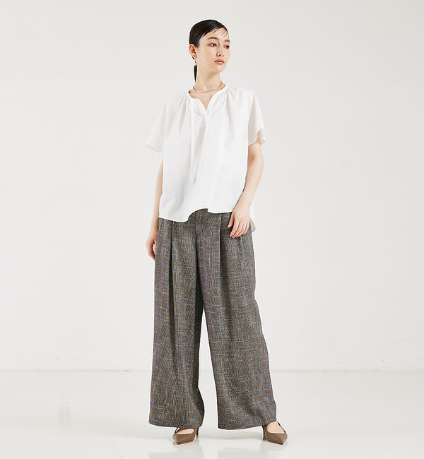 qualite「【セットアップ対応】カラミツイードワイドパンツ」|その他|