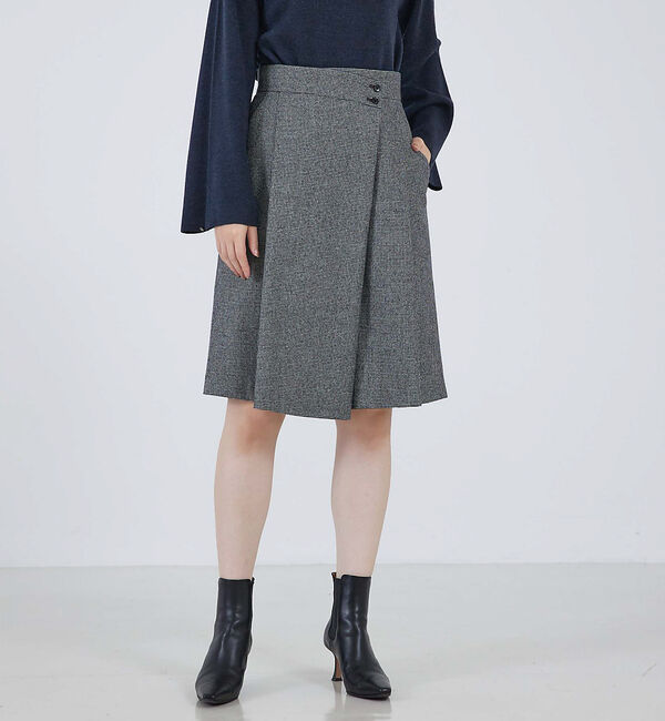 qualite「【セットアップ対応】ウールサキソニーラップショートパンツ」|その他|チェック