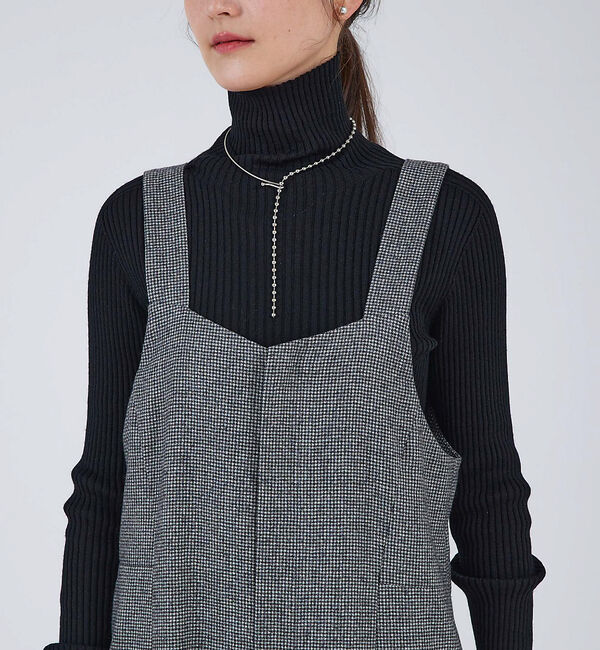 qualite「ウールサキソニーサロペット」|オールインワン|