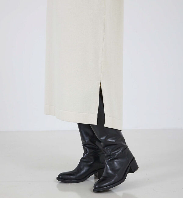 qualite「フォルムスリーブコンビニットワンピース」|ワンピース|