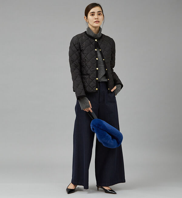 qualite「【TRADITIONAL WEATHERWEAR】キルティングノーカラーブルゾン」|ブルゾン・スタジャン|