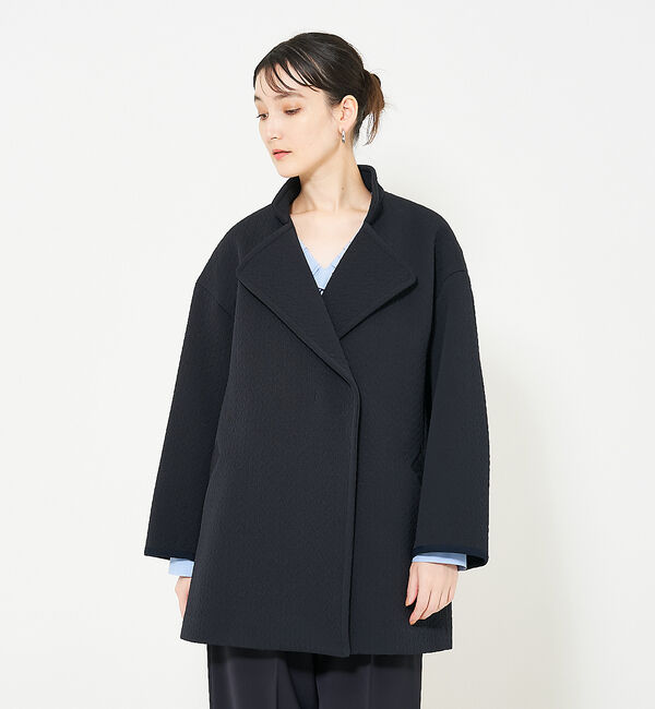 qualite「ヘリンボンジャガードコート」|ミリタリー・モッズコート|