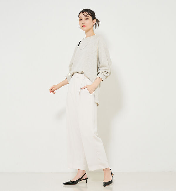 qualite「【大人の上品なスウェット】ラメスウェットプルオーバー」|スウェット・ジャージ|