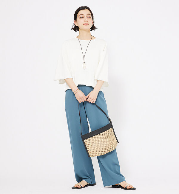 qualite「フレアスリーブギマコットンニット」|ニット・セーター|