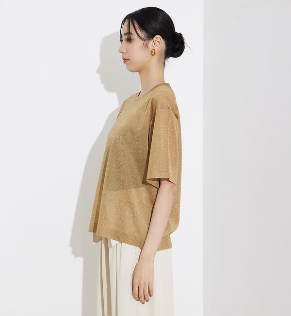 qualite「シャイニーニットT」|Tシャツ・カットソー|