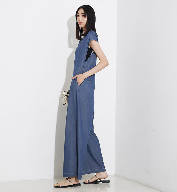 qualite「テンセルデニムオールインワン」|オールインワン|