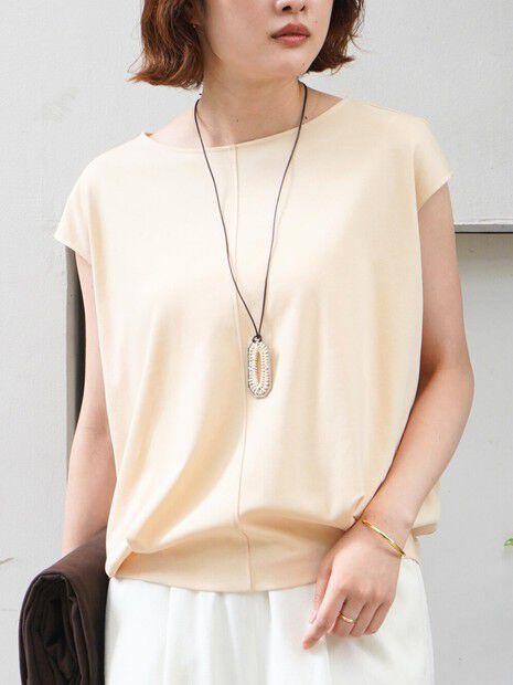 qualite「強撚ライトポンチプルオーバー」|Tシャツ・カットソー|ライトベージュ