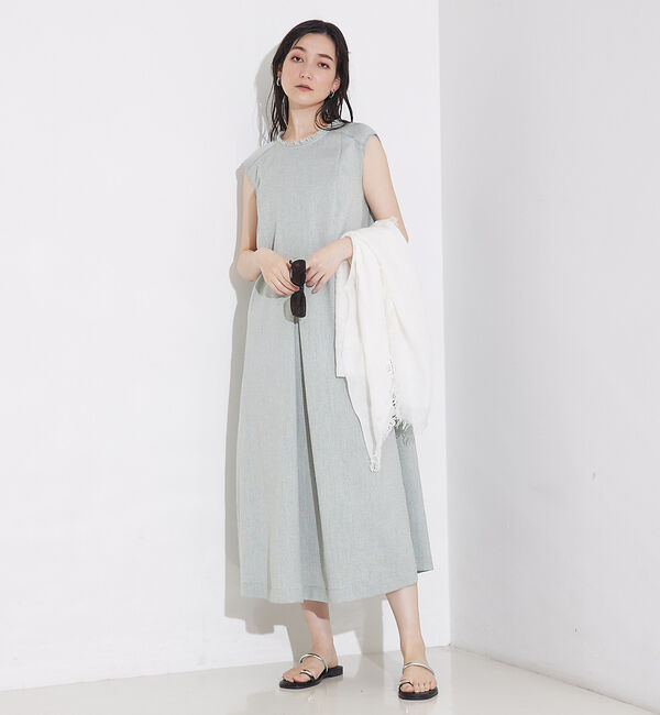 qualite「リネンライクフロントタックワンピース」|ワンピース|