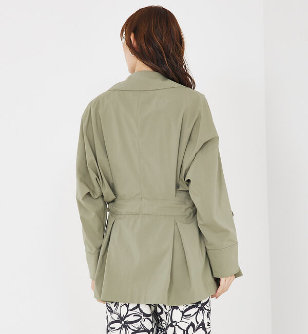 qualite「【撥水&times;軽やか】ボックスタックダブルジャケット」|トレンチコート|