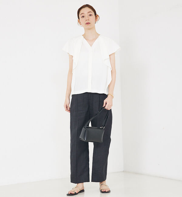 qualite「袖タックフリルシャツ」|シャツ・ブラウス|