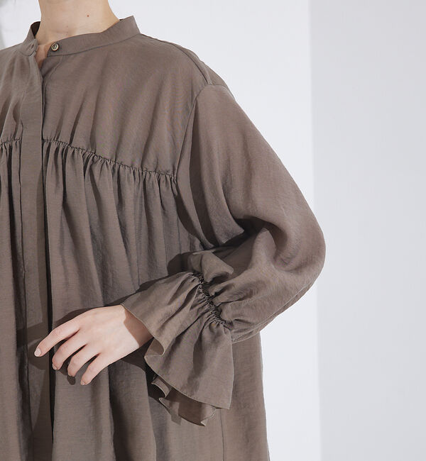 qualite「シャーリングパフスリーブシャツ」|シャツ・ブラウス|