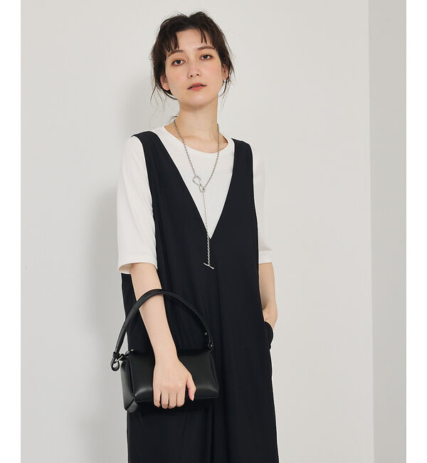 qualite「【接触冷感＆UV】クールトリコットオールインワン」|オールインワン|ブラック