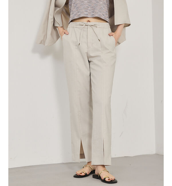 qualite「【セットアップ対応】スリットパンツ」|その他|ベージュ