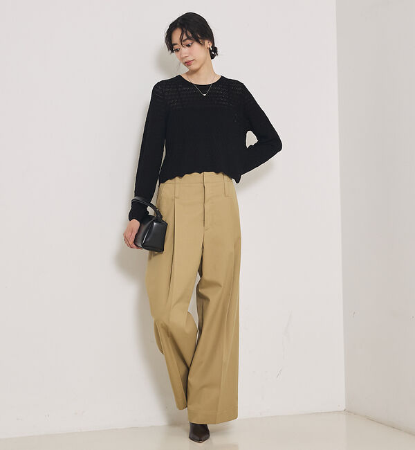 qualite「スカラップレースニット」|Tシャツ・カットソー|