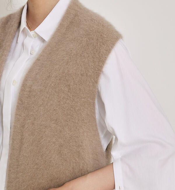 qualite「【大人気ジレが今季verに！】フォックスカシミアロングジレ」|ニット・セーター|