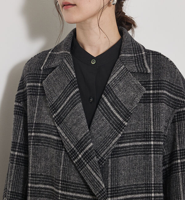 qualite「ウールチェックチェスターコート」|その他|