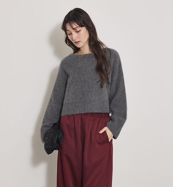 qualite「大人気ニット入荷！【新色登場！上質な肌ざわり】フォックスウールショートプルオーバ」|ニット・セーター|