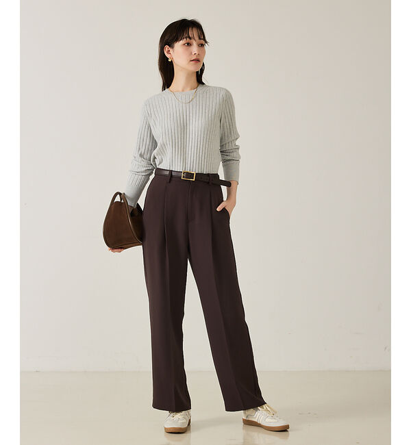 qualite「ご好評につき再入荷！【新色追加！25AW】アシメスヌードリブニット/スヌード取り」|ニット・セーター|