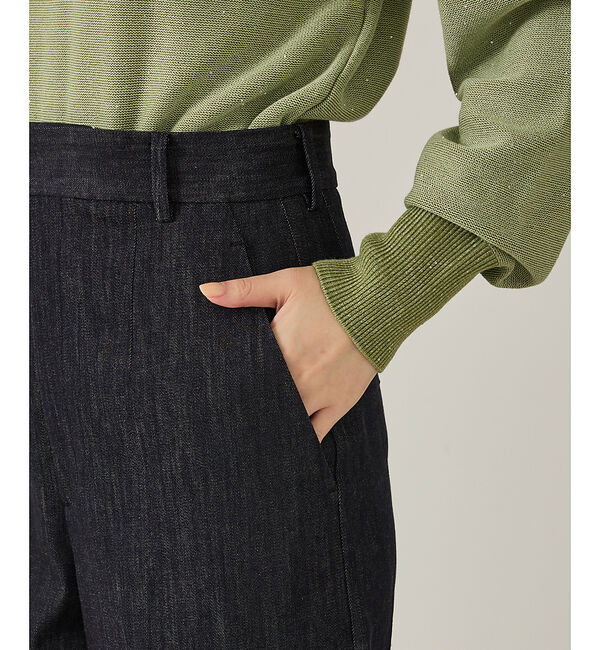 qualite「ハイウエストトラウザーデニム」|デニム|