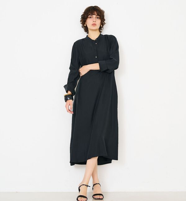 qualite「【接触冷感】フィブリルシャツワンピース」|ワンピース|