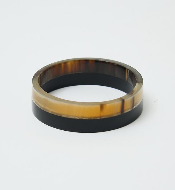 qualite「バッファローホーンウッドコンビバングル【予約】」|ブレスレット・バングル|ブラック