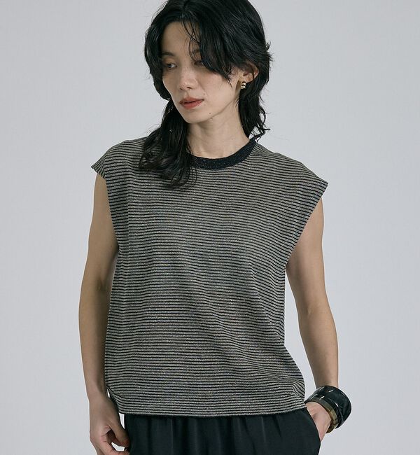 qualite「【前後着用可能！】ラメ2WAYニット【予約】」|ベスト・ジレ|