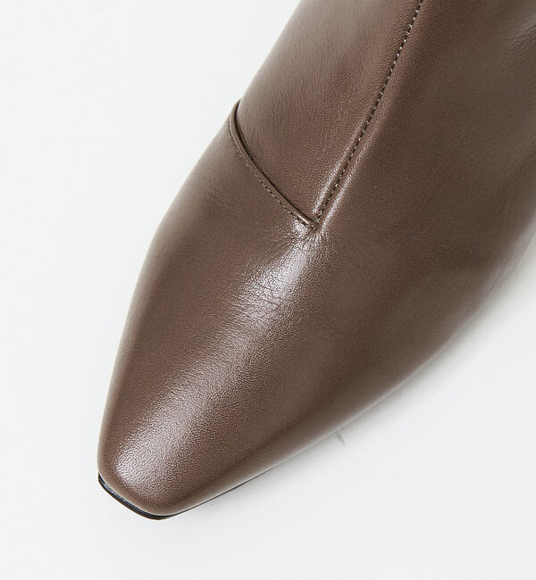 AU BANNISTER「【最高ブーツ/ 5.5cmヒール】スクエアトゥブーツ」|ショートブーツ|