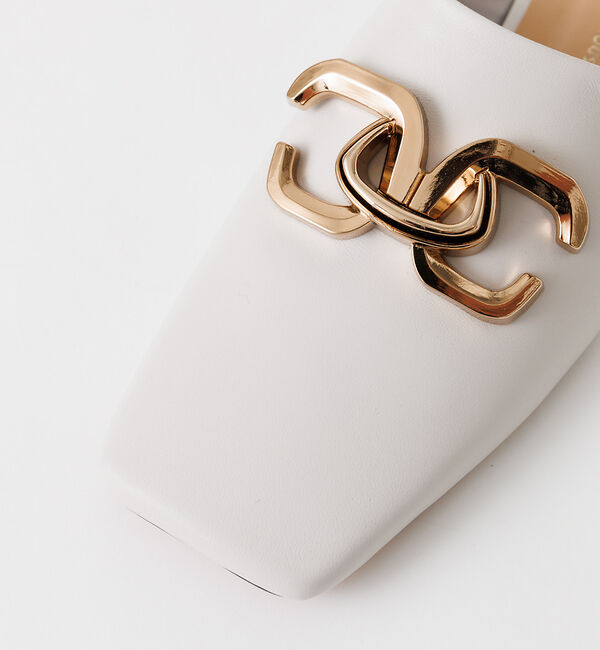 AU BANNISTER「【WEB限定】メタルモチーフワイドスクエアミュール」|その他|