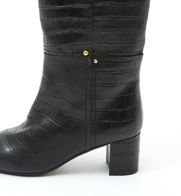 AU BANNISTER「【スノーソール】ストレートラインミドルヒールロングブーツ」|ショートブーツ|