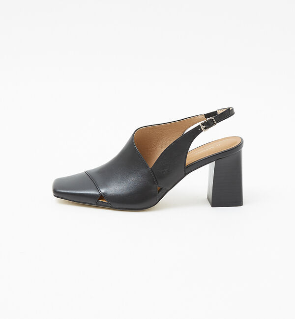 AU BANNISTER「アシンメトリー スクエアトゥブーサン」|サンダル|