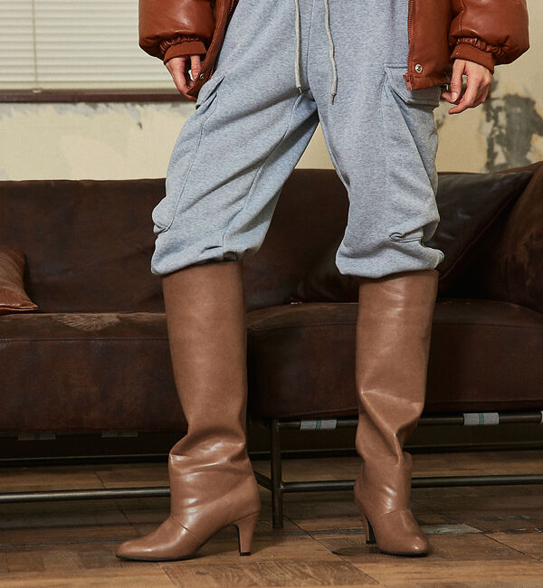 AU BANNISTER「【LAROUTE】ルーズロングブーツ」|ショートブーツ|