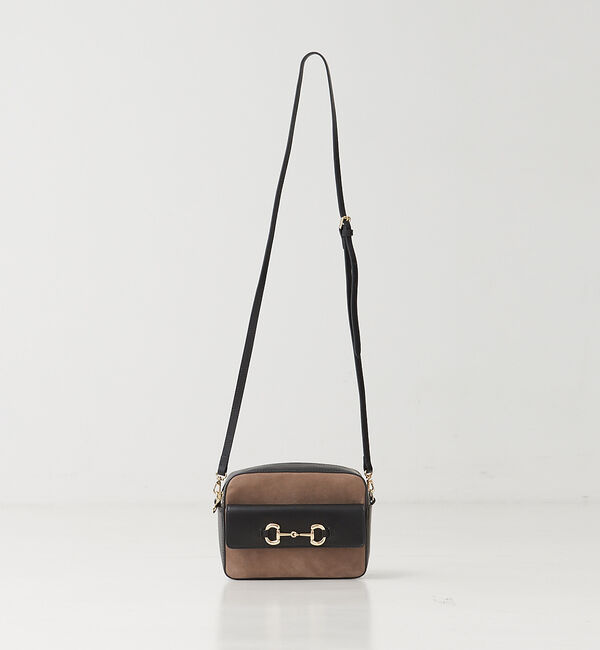 LOWELL things「【Oggi掲載】Cassetta/レザーBITミニショルダーBAG」|ショルダー・メッセンジャー|ブラック