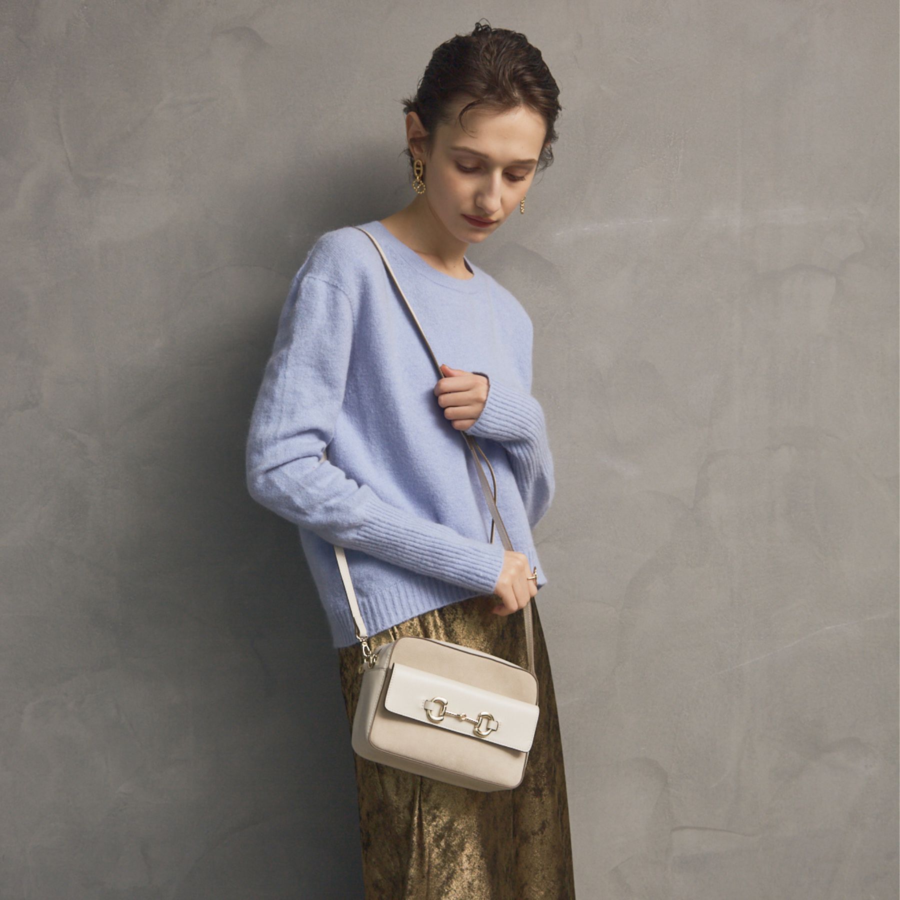 LOWELL things「【Oggi掲載】Cassetta/レザーBITミニショルダーBAG」|ショルダー・メッセンジャー|ライトベージュ